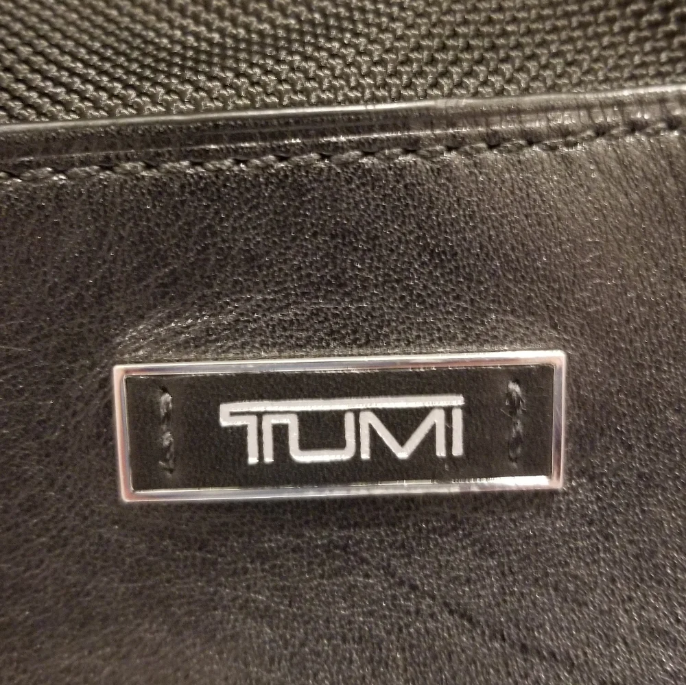 Tumi Black Nylon Tote with Leather Accents